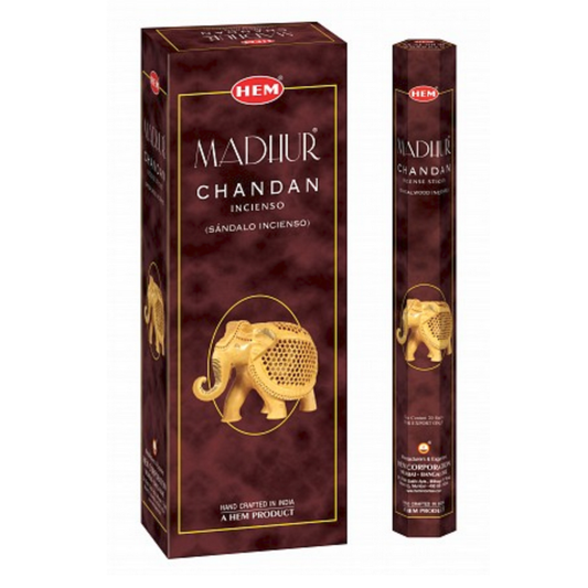 HEM Madhur Chandan Räucherstäbchen - 20 Stk – aromatische Räucherstäbchen, Chandan Räucherstäbchen kaufen