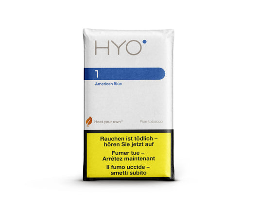 HYO American Blue – Heat-Not-Burn Pfeifentabak – 15g Heat Tabak, American Blend Aroma