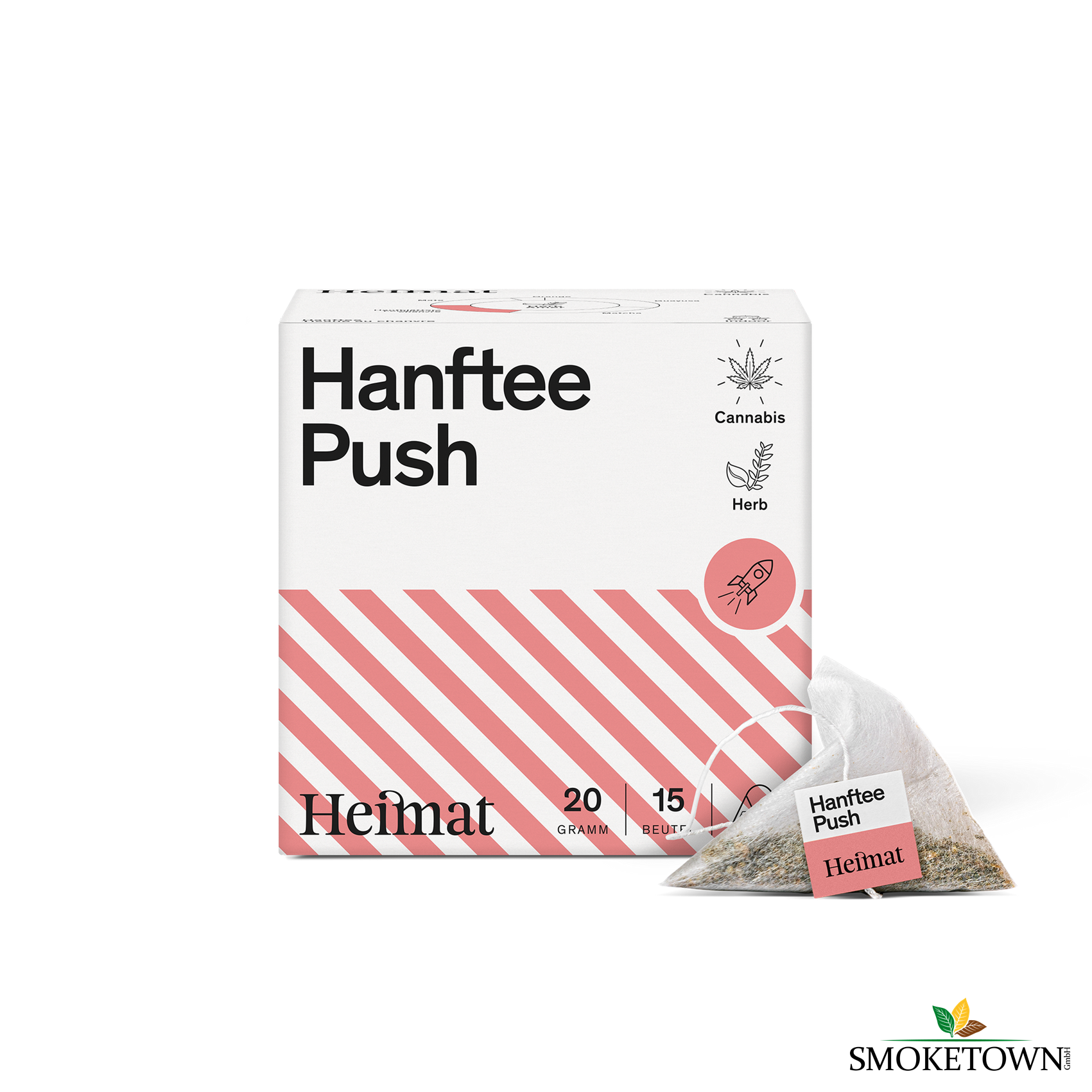 Heimat Hanftee Push – aktiver Hanftee, belebender Hanftee