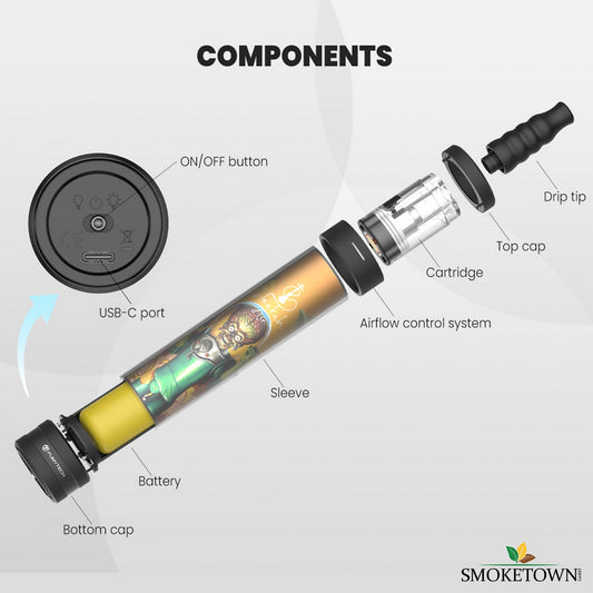 Hookah Air - Spakle Gold – einstellbare Leistung, Fumytech