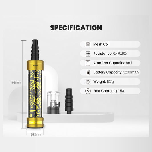 Hookah Air - Oriental Gold – Dock Gold Edition, einfacher Seitenfüllung