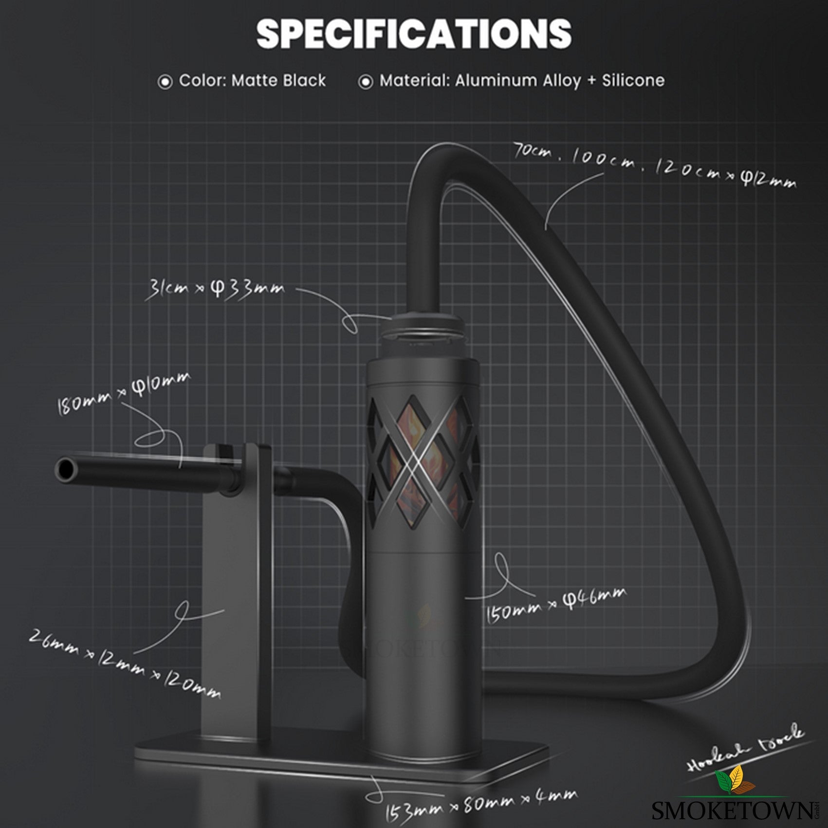 Hookah Dock - Gold Edition – elegantes Dock, exklusiv bei smoketown.ch.