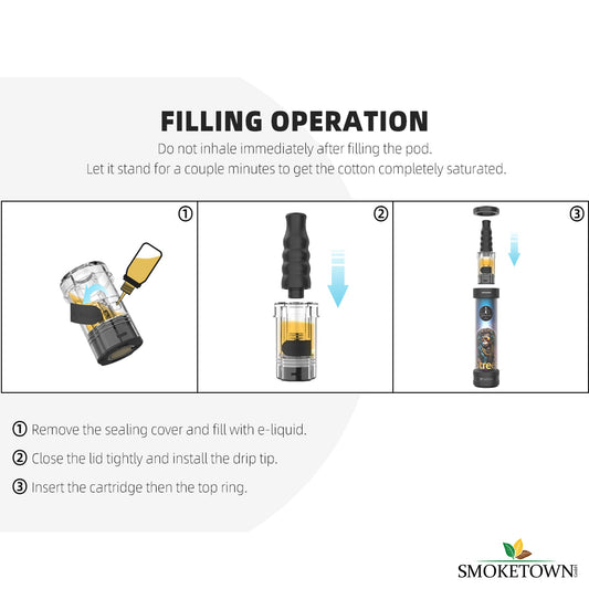 Hookah Air Kartuschen - 0.4 / 45W – 6ml Kapazität, Arbon