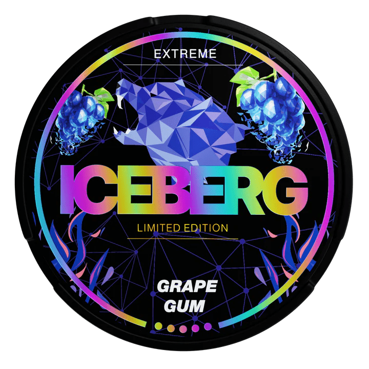 Iceberg Grape Gum Snus - 50mg – aromatischer Snus, fruchtiger Nikotinbeutel