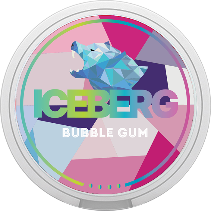 Iceberg Bubble Gum Snus - 50mg – All White Portion Bubblegum, All White Snus