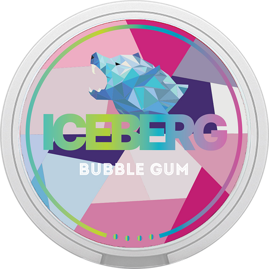 Iceberg Bubble Gum Snus - 50mg – All White Portion Bubblegum, All White Snus