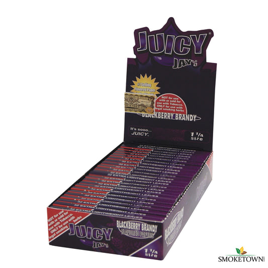 Juicy Jay's 1 ¼ - Blackberry Brandy – 1 ¼ Größe, aromatisierte Zigarettenpapiere