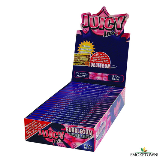 Juicy Jay's 1 ¼ - Bubblegum – 1 ¼ Größe, aromatisierte Zigarettenpapiere