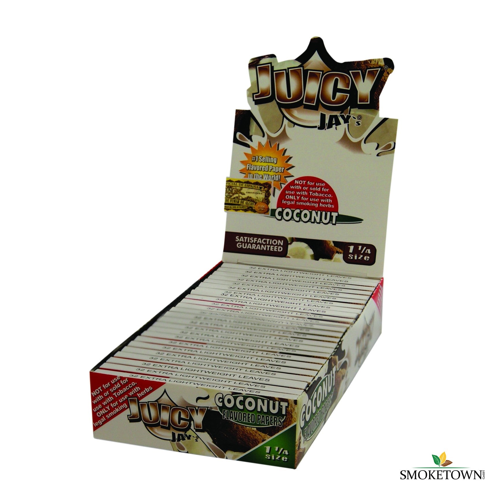 Juicy Jay's 1 ¼ - Coconut – 1 ¼ Größe, aromatisierte Zigarettenpapiere