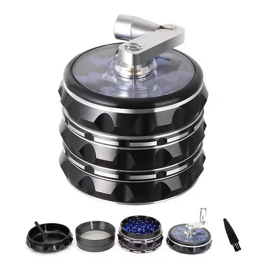 Lightning Alu Grinder 63mm mit Kurbelmechanik – Grinder Design, Grinder einfach