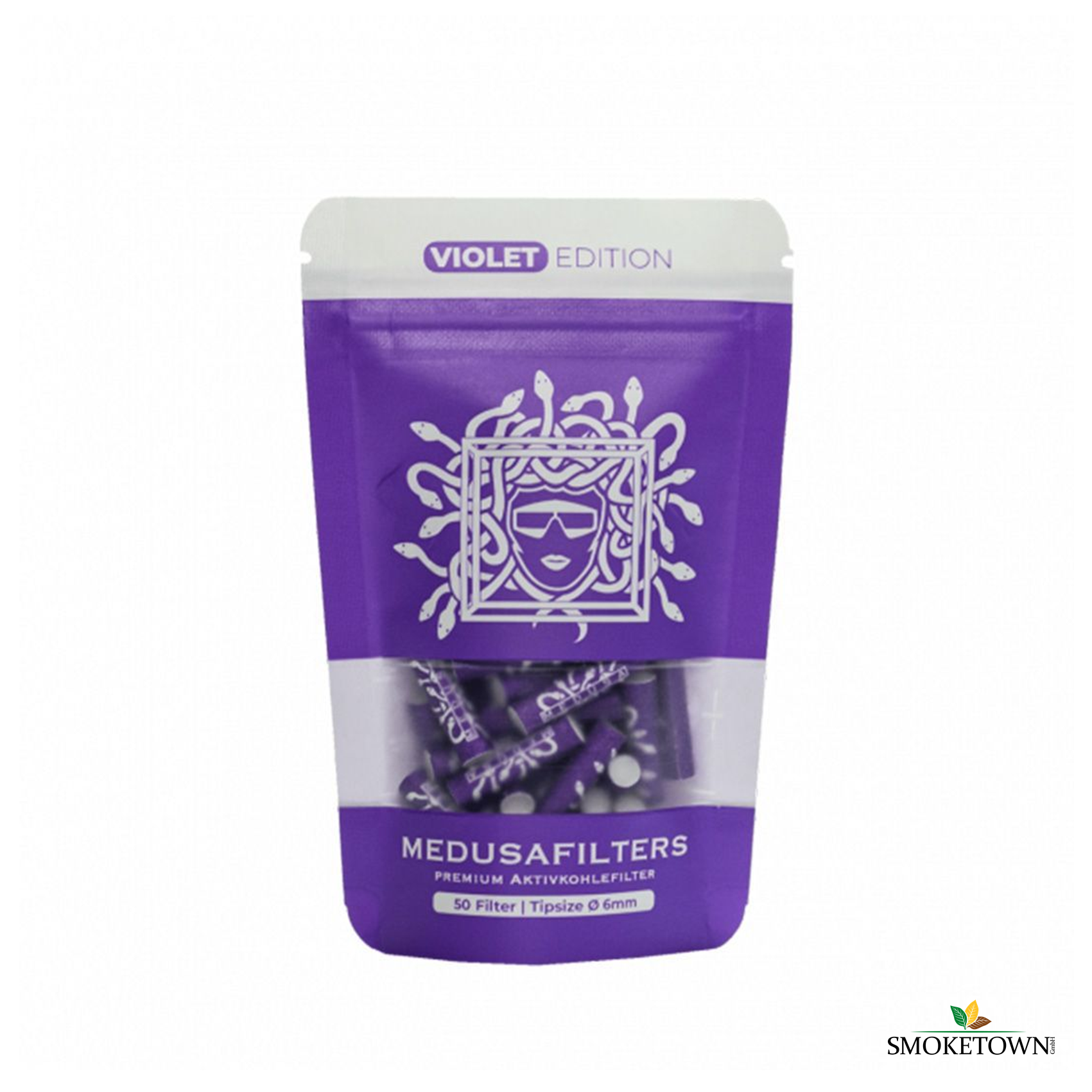 Medusa Violet - Aktivkohlefilter - 50Stk – 6mm Filter, Aktivkohle Zigarettenfilter
