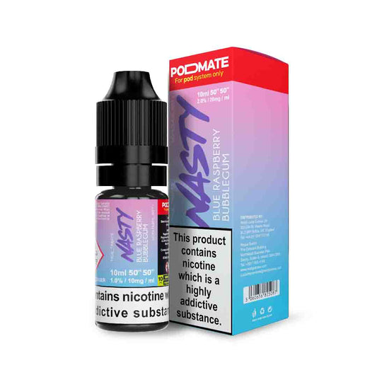 Nasty Podmate 10ml Nic Salt - Blue Raspberry Bubblegum – 50VG/50PG, Dampfen