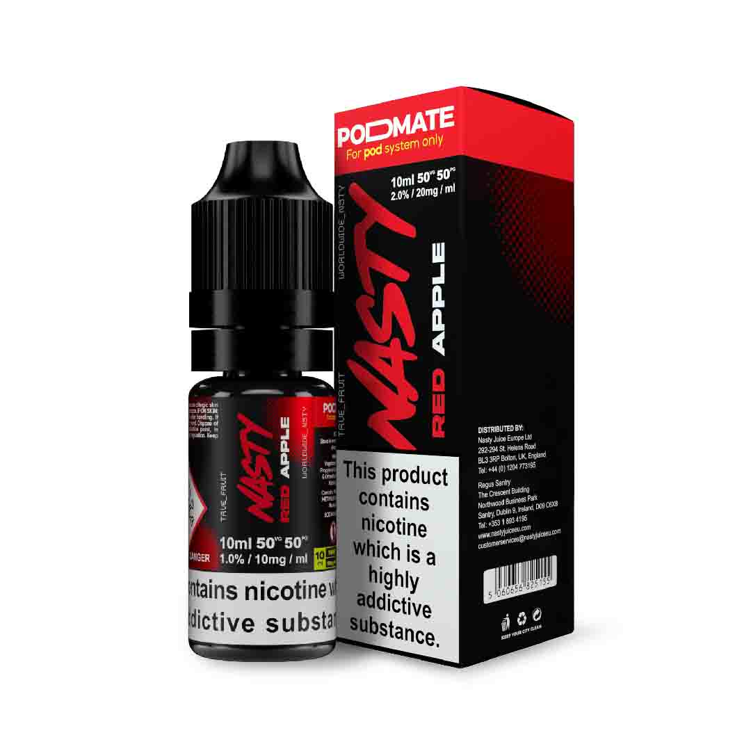 Nasty Podmate 10ml Nic Salt - Red Apple – 50VG/50PG, Dampfen