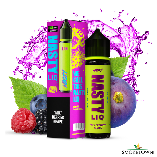 Nasty Liq - 50ml - Mix Berries Grape – 50ml Liquid, 60ml Flasche