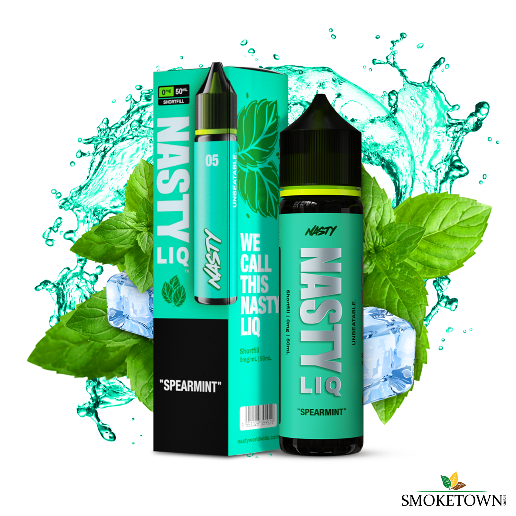 Nasty Liq - 50ml - Spearmint – 50/50 Base E-Liquid, 50/50 Liquid Shortfill