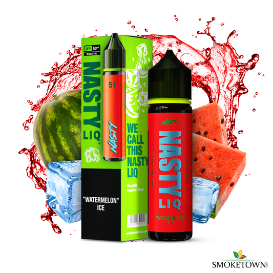 Nasty Liq - 50ml - Watermelon Ice – 50/50 Base Liquid, 50/50 Liquid Wassermelone
