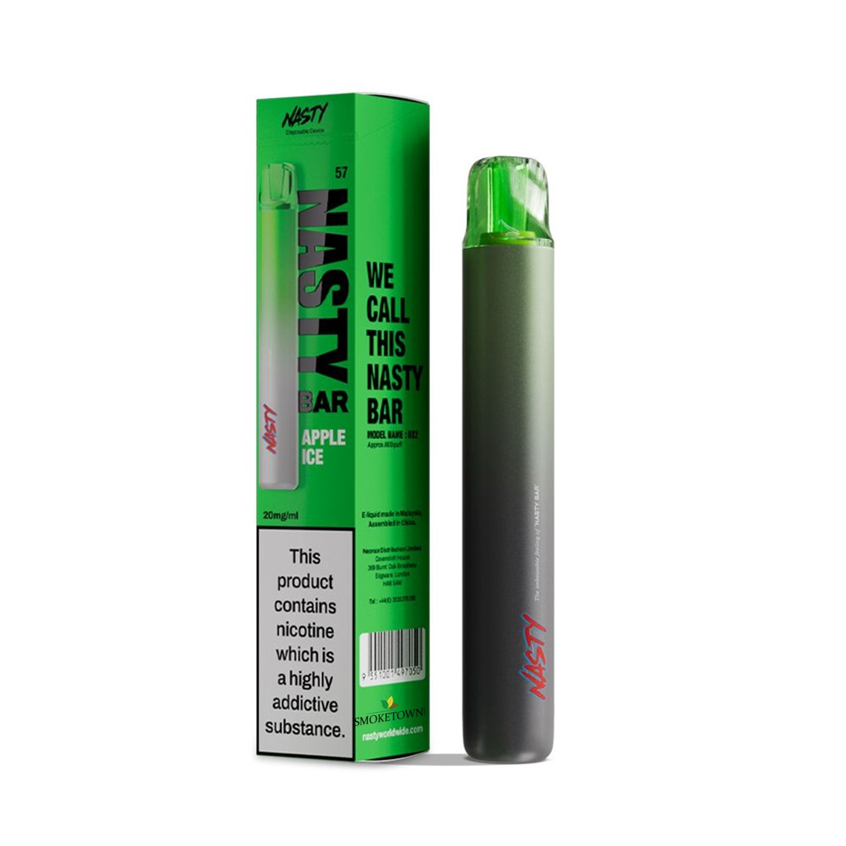 Nasty DX2 - Apple Ice - 600 – 20mg Nikotinsalz, 2ml E-Liquid