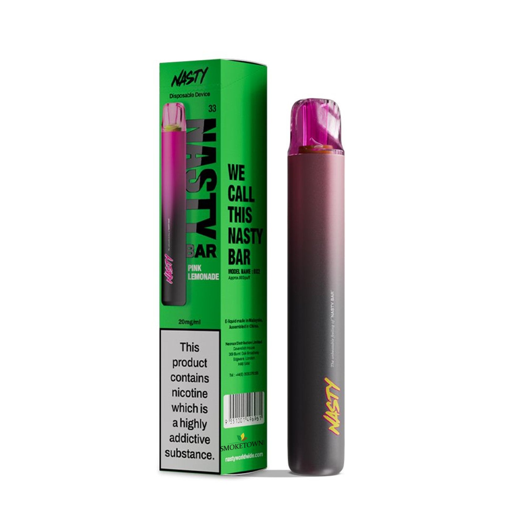 Nasty DX2 - Pink Lemonade - 600 – 20mg Nikotinsalz, 2ml E-Liquid