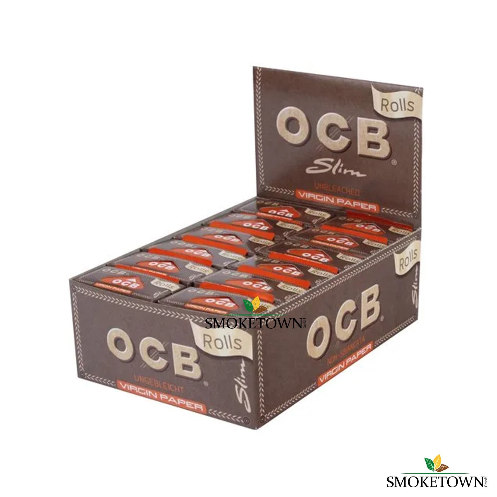 OCB Virgin Unbleached - Rolls – Gummi Arabicum, hochwertige Zigarettenpapiere