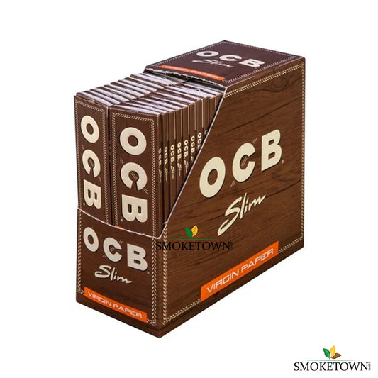 OCB Virgin Unbleached - Slim – chemikalienfreies Zigarettenpapier, gesunde Raucheroption