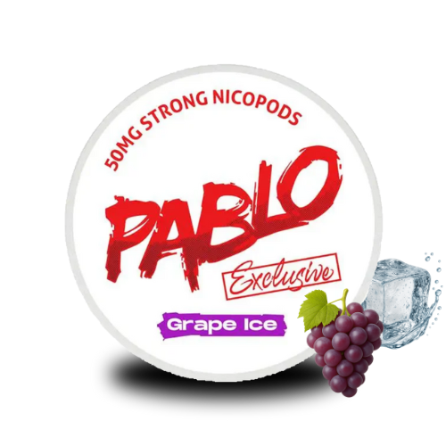 PABLO Snus - Grape Ice - 50mg – All White Snus, Grape Ice Pouch
