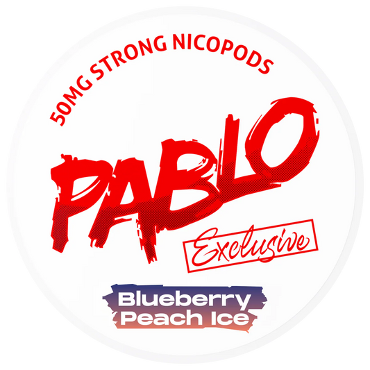 PABLO Snus - Blueberry Peach Ice - 50mg – All White Portionsbeutel, All White Snus