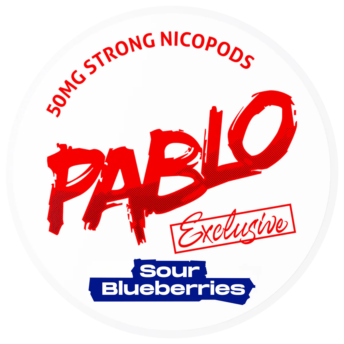 PABLO Snus - Sour Blueberries - 50mg – All White Pouches, All White Snus