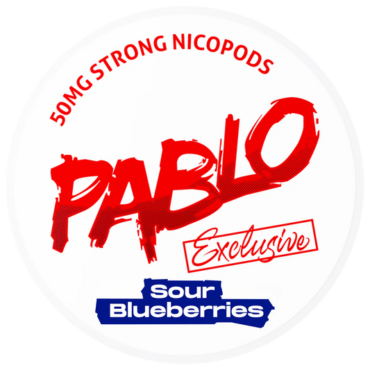 PABLO Snus - Sour Blueberries - 50mg – All White Pouches, All White Snus