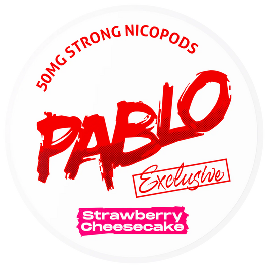 PABLO Snus - Strawberry Cheesecake - 50mg – All White Portionsbeutel, All White Snus