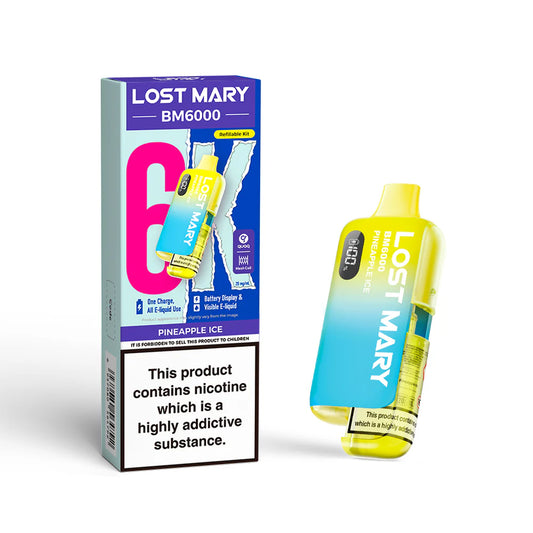 Lost Mary BM6000 - Pineapple Ice – Ananas Vape UK, BM6000 Pineapple