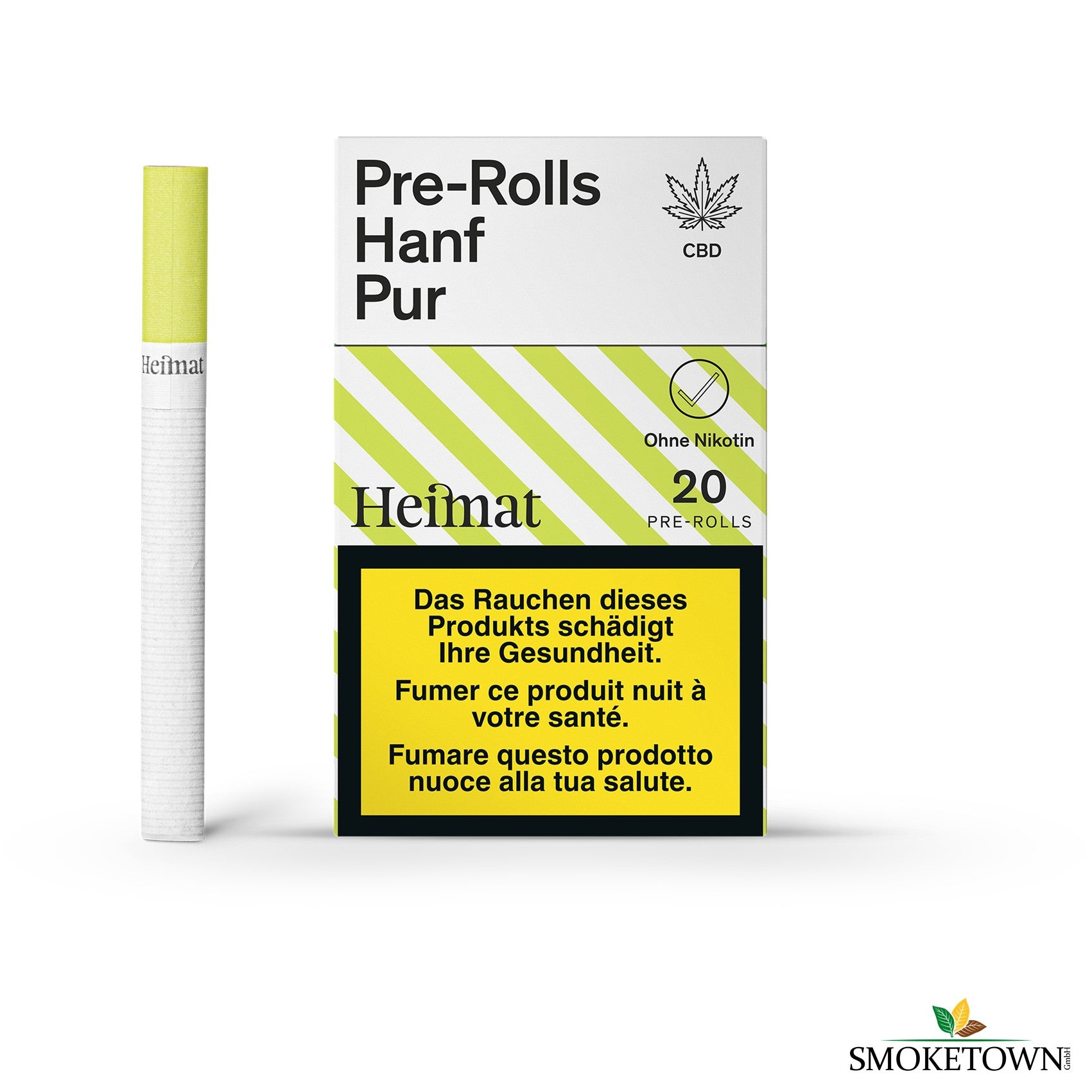 Heimat Pre-Rolls Hanf Pur – 20 CBD Pre Rolls, CBD