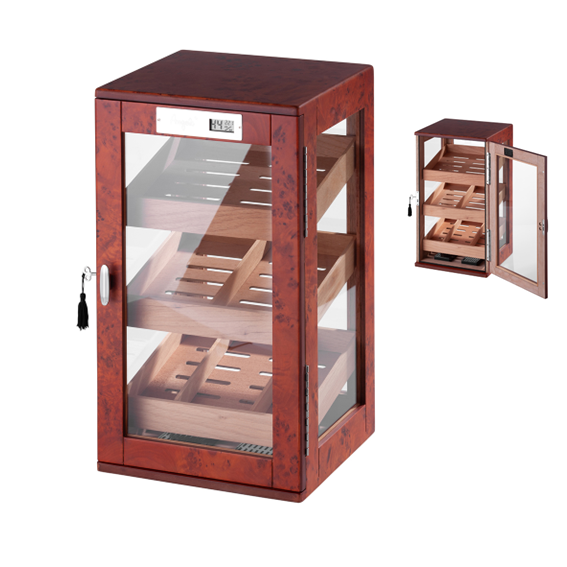 Humidor Kabinett – bis zu 120 Zigarren, Wurzelholz