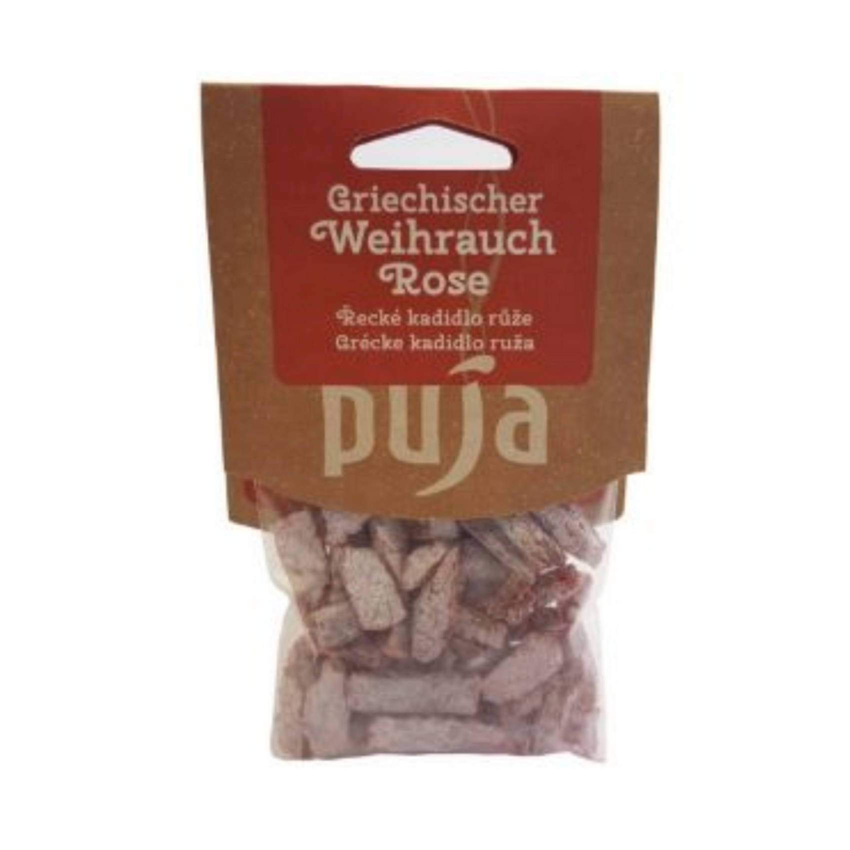 Puja - Griechischer Weihrauch Rose 15g – energetische Reinigung mit Myrrhe, entspannendes Räucherwerk