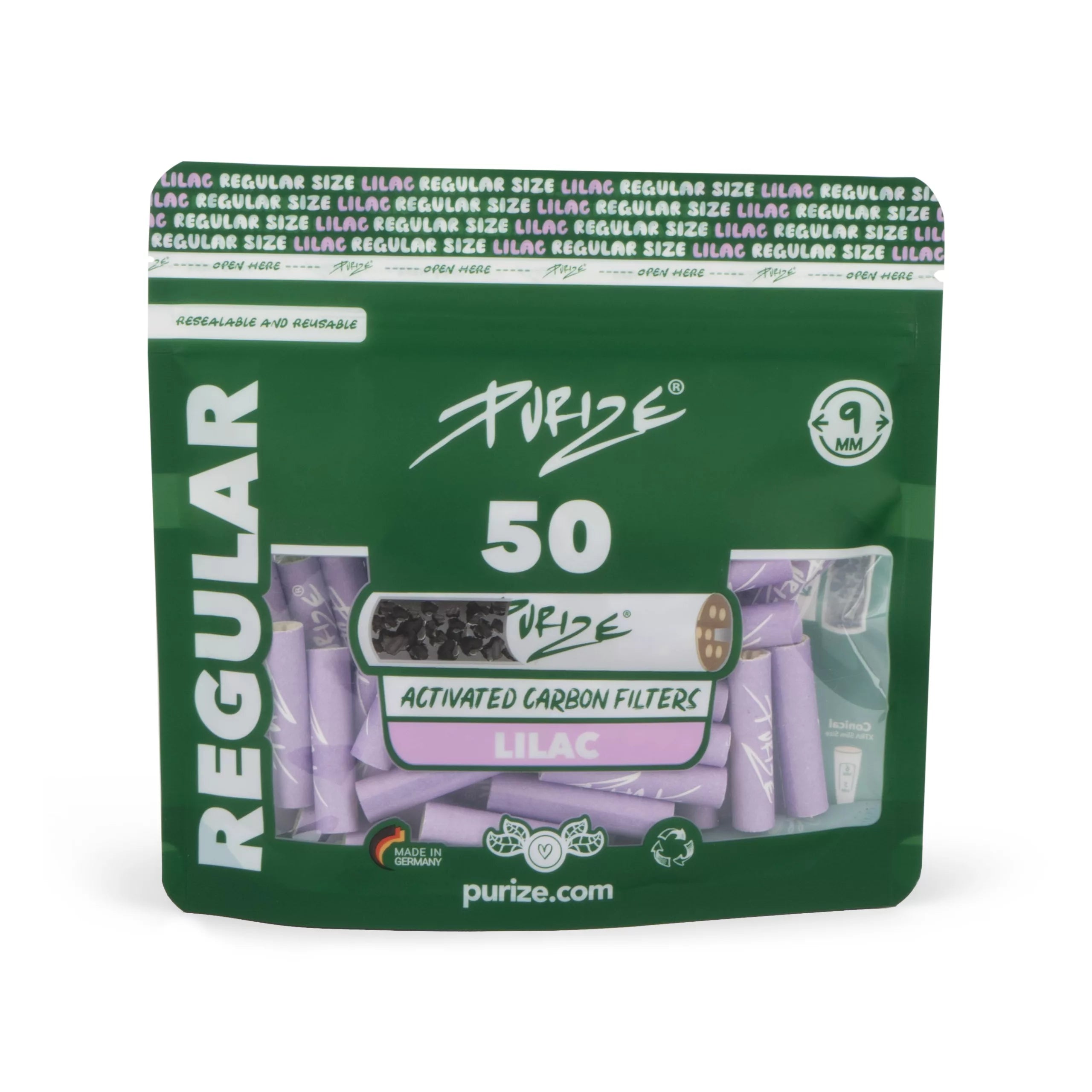 PURIZE Aktivkohlefilter Regular 50 Stück – PURIZE Filter Farben, PURIZE Filter für Joints