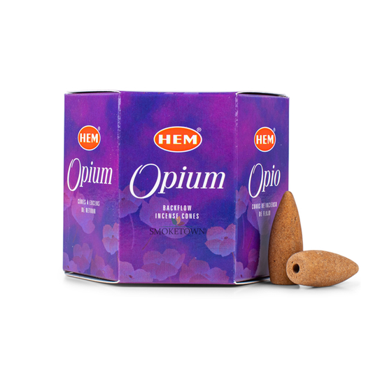 HEM Opium Rückfluss Räucherkegel - 40 Stk – 40er Räucherkegel, aromatische Räucherkegel