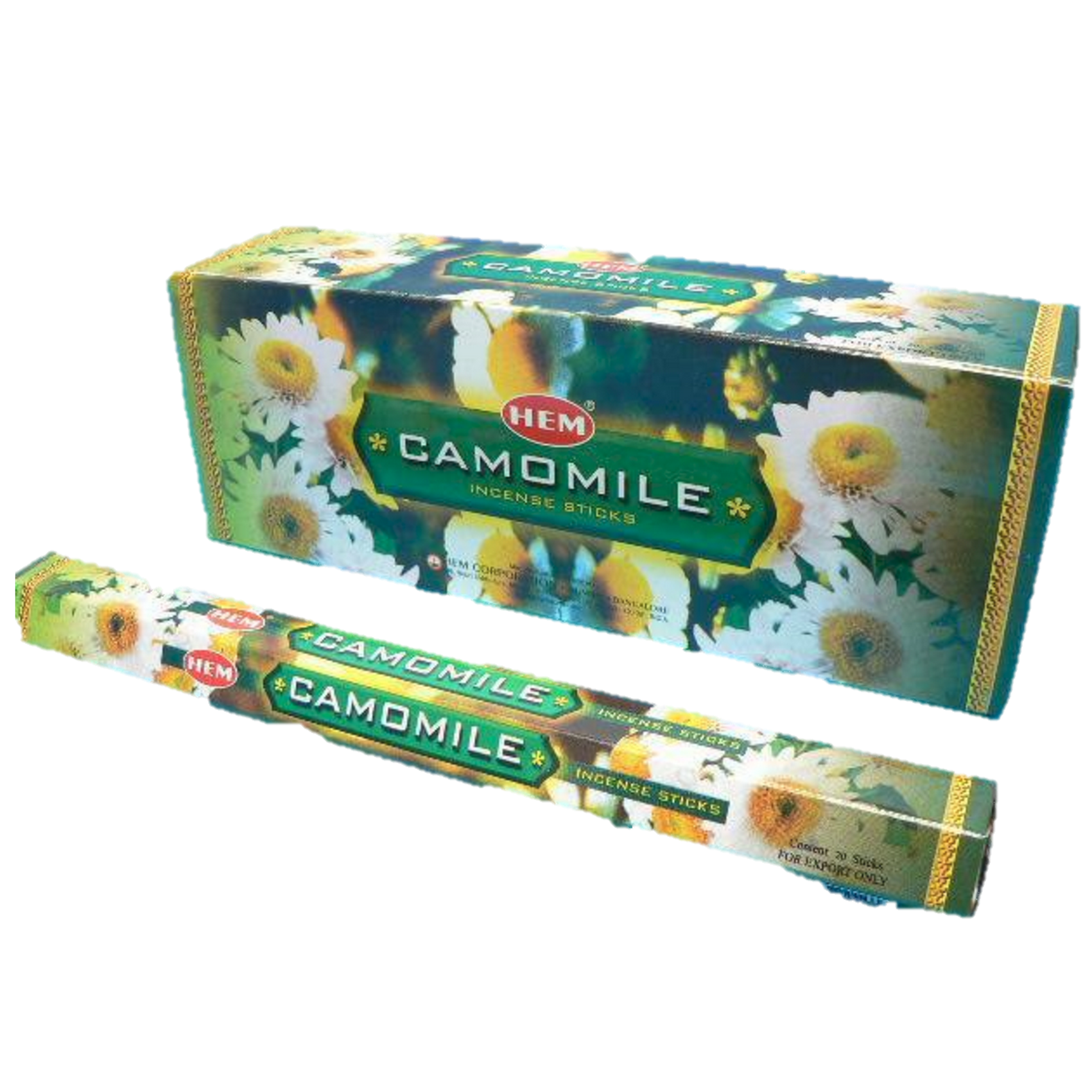 HEM Camomile Räucherstäbchen - 20 Stk – Aromatherapie Kamille, beruhigende Räucherstäbchen