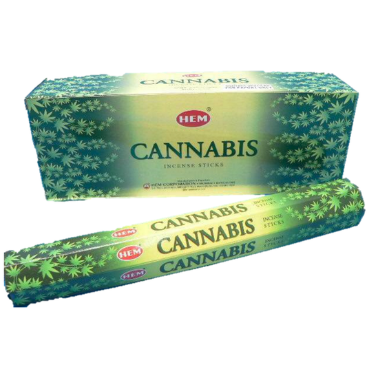 HEM Cannabis Räucherstäbchen - 20 Stk – aromatische Harzstäbchen, beruhigende Räucherstäbchen