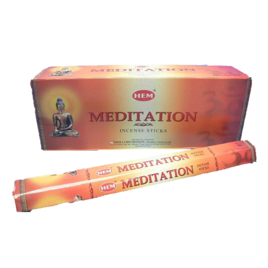 HEM Meditation Räucherstäbchen - 20 Stk – Aromatherapie Räucherstäbchen, beruhigende Düfte