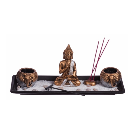 Räucherstäbchenhalter Zen Garten – asiatische Deko, Buddha Räucherset