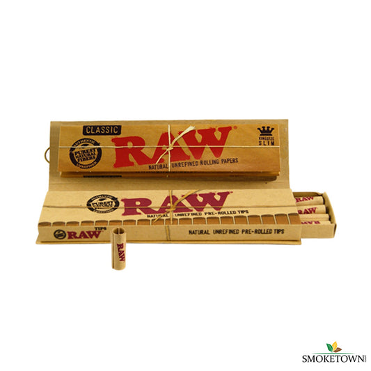 RAW Connoisseur King Size Slim + Filter – langsame Verbrennung, natürlicher Geschmack