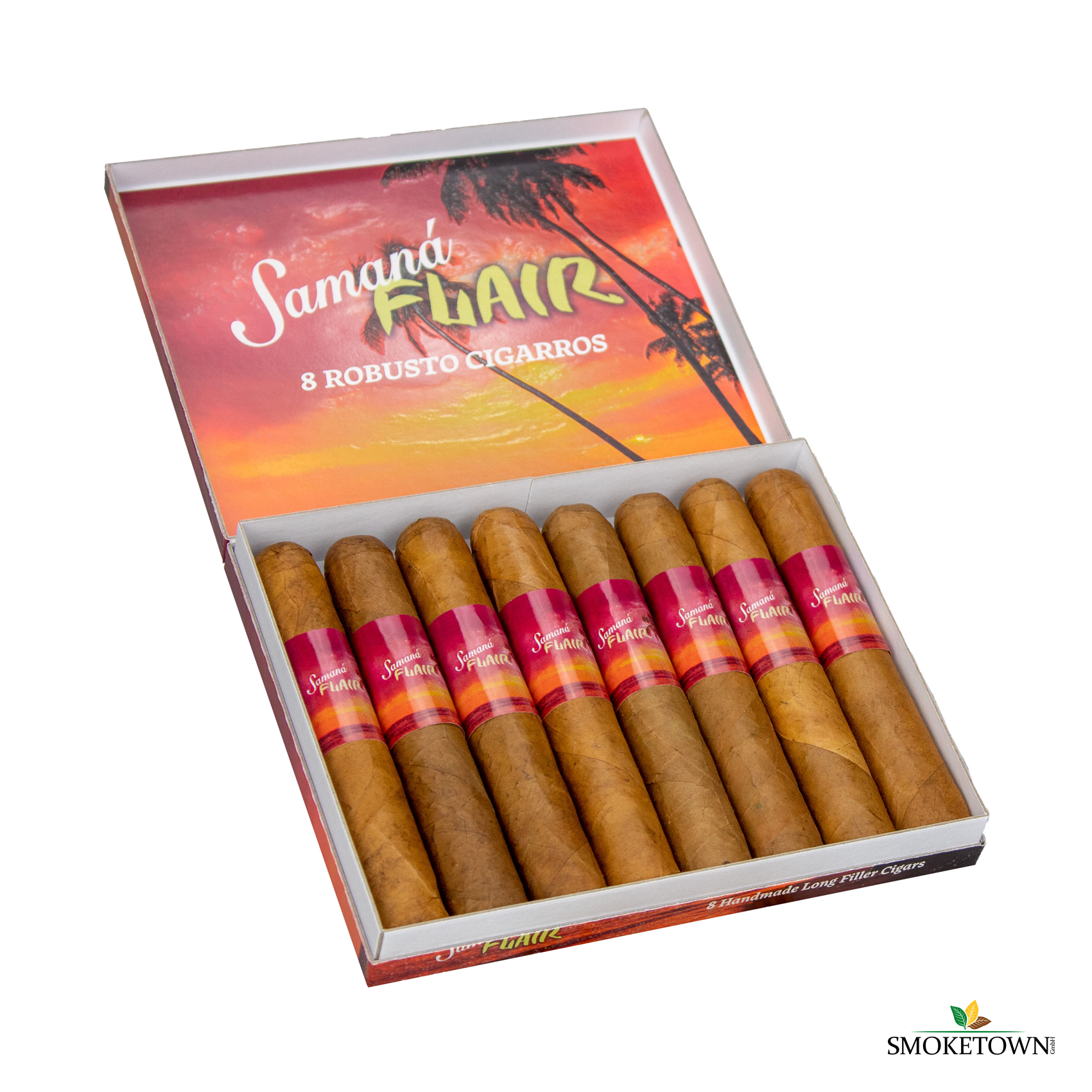Samaná Flair Zigarre 8 Robusto Cigarros – edle Longfiller, Einsteigerzigarre