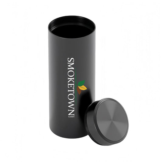 Smoketown Aluminium Storage Jar 118×45 mm schwarz – Aludose Schraubverschluss, Aluminium Behälter