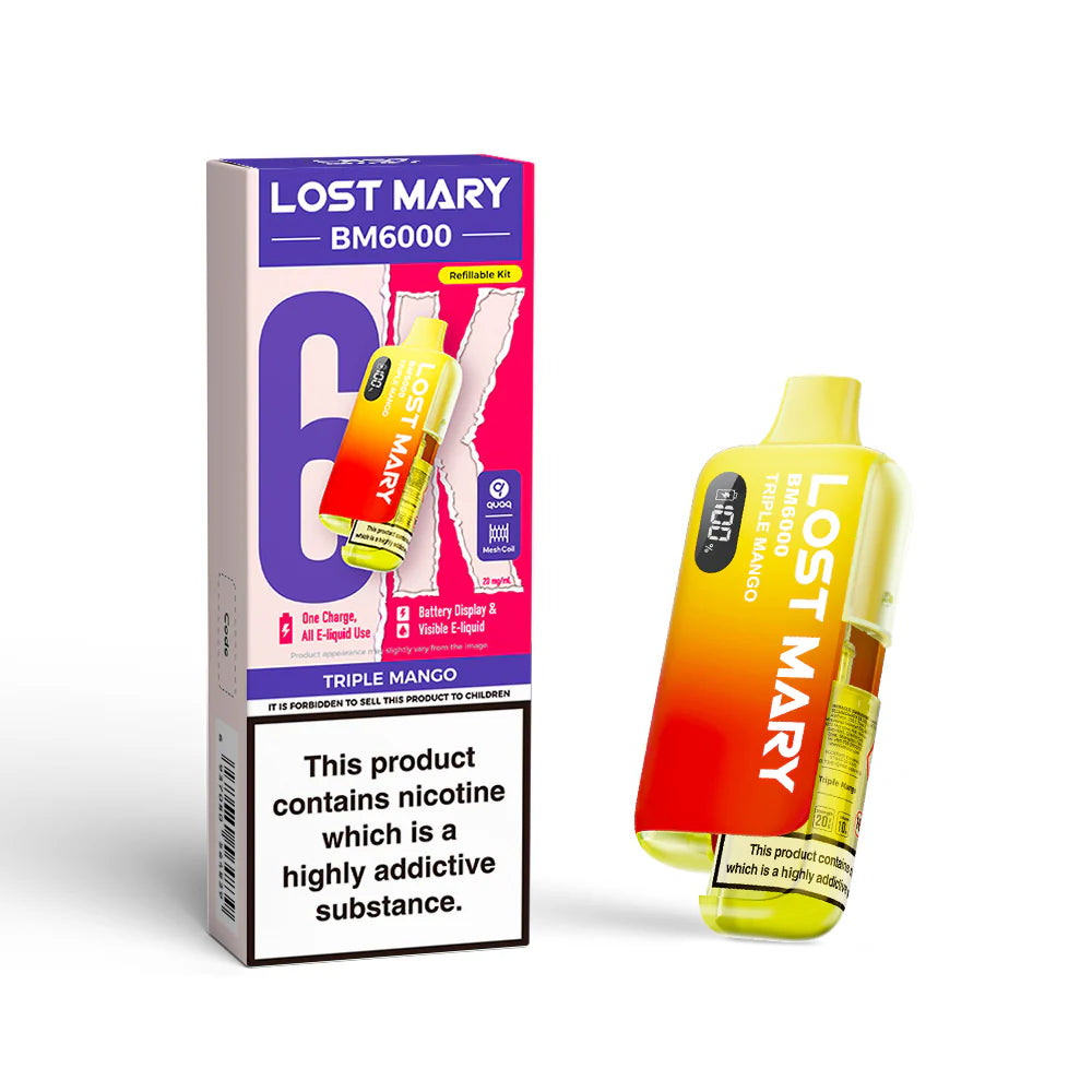 Lost Mary BM6000 - Triple Mango – 6000 Züge Mango, BM6000 Triple Mango
