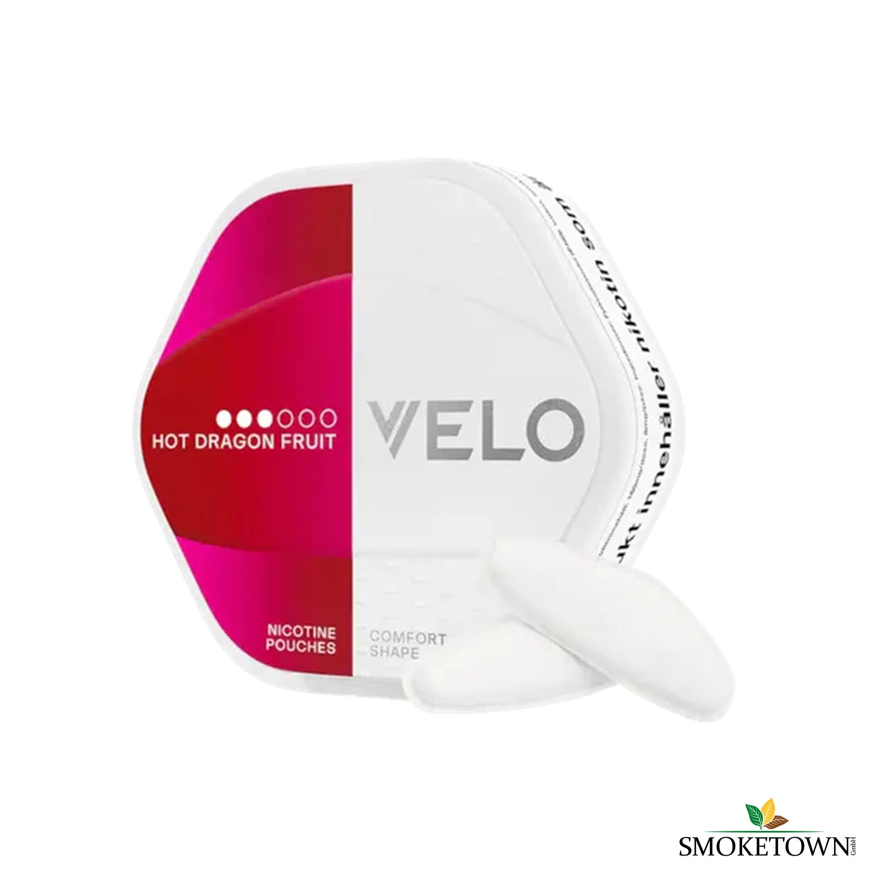 VELO Shift Hot Dragonfruit – All White Pouches, diskrete Nikotinbeutel