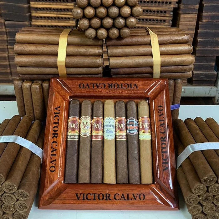 Victor Calvo Zigarren Sampler mit Aschenbecher – boxpressed Zigarren, Connecticut Zigarre