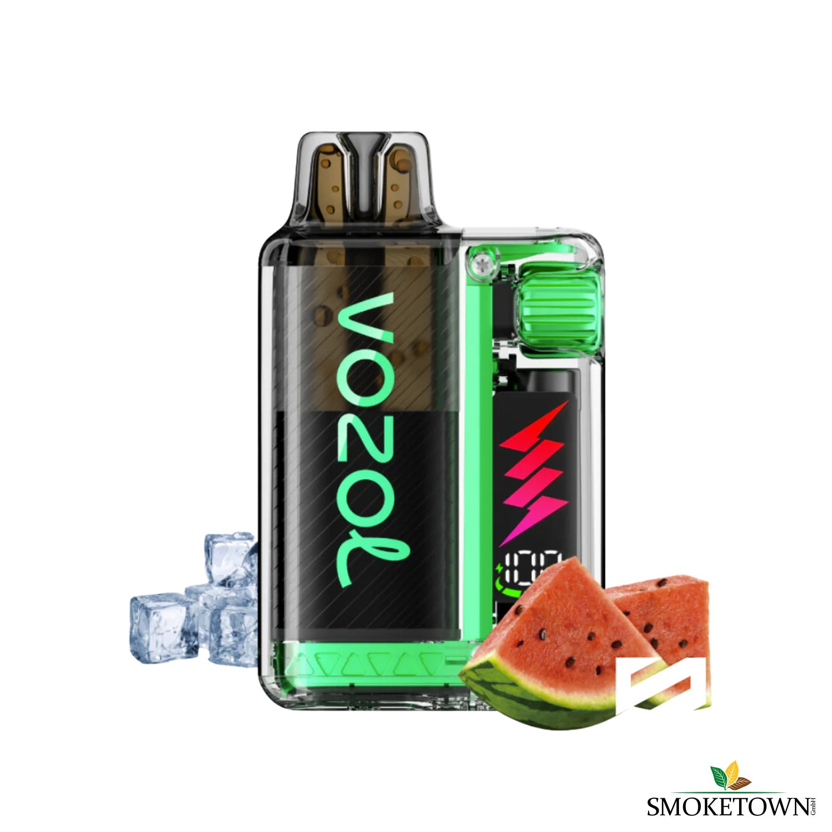 VOZOL VISTA PLUG - Watermelon ICE - 10'000 Züge – 4-stufige Leistungsanpassung, 650 mAh Batterie