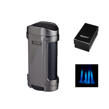 Eurojet Feuerzeug Quadro 4xJet - Gun Metall – 4er Jetflamme, Jetflamme