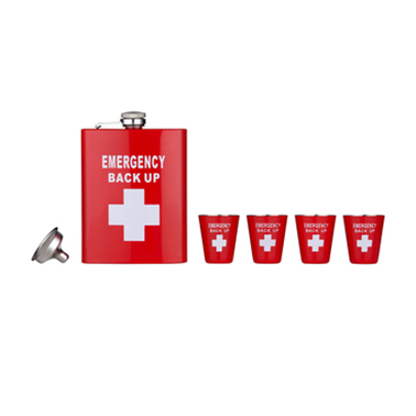 Flachmann Geschenkbox Emergency