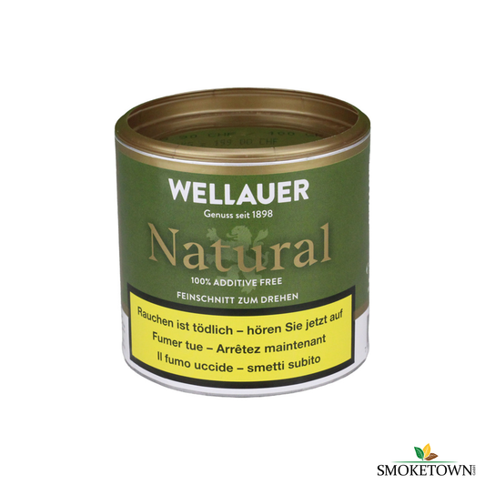 Wellauer Natural 100g Tabakeimer – Feinschnitt Tabak ohne Zusatzstoffe, Feinschnitt Zigarettentabak