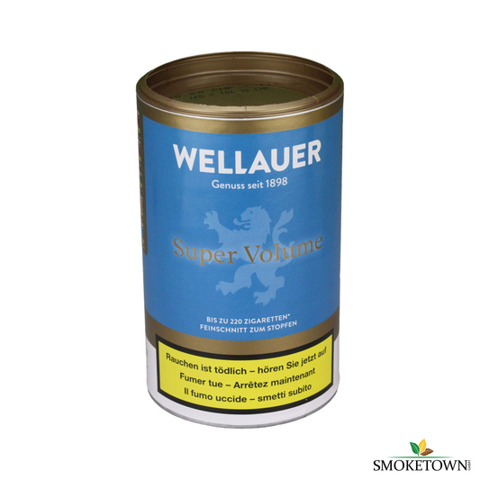 Wellauer Super Volume 110g Tabakeimer – mittelstarker Zigarettentabak, Stopftabak einfach verarbeiten
